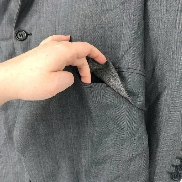 Vintage 1992 Dunhill Italy XL Wool Striped Blazer 45R Luxury Mens Suit Jacket - Picture 10 of 14